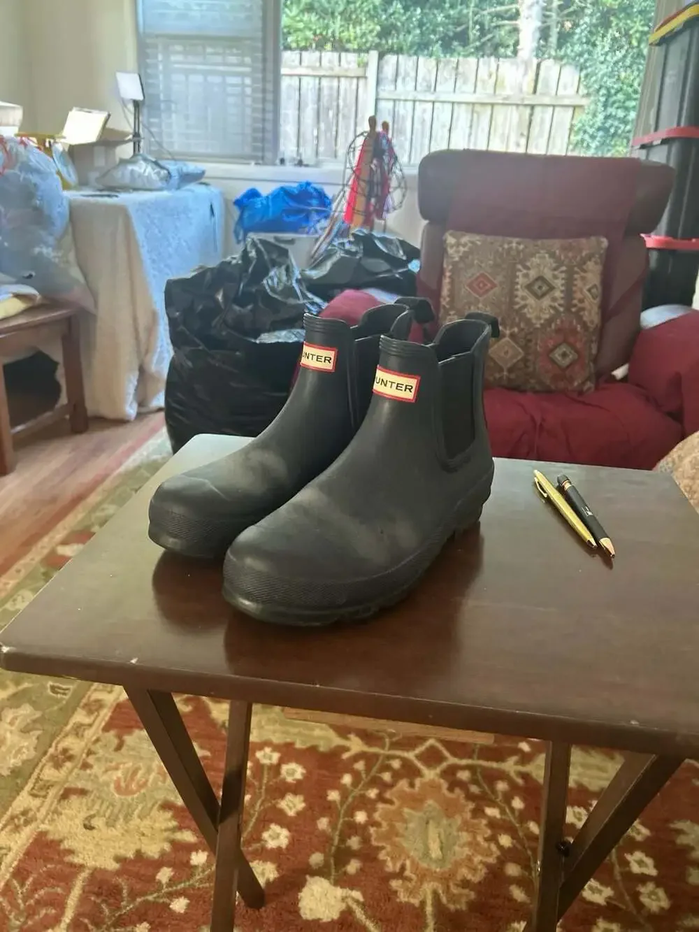 Hunter Women's Original Chelsea Rain Boots, Black - Picture 1 of 3